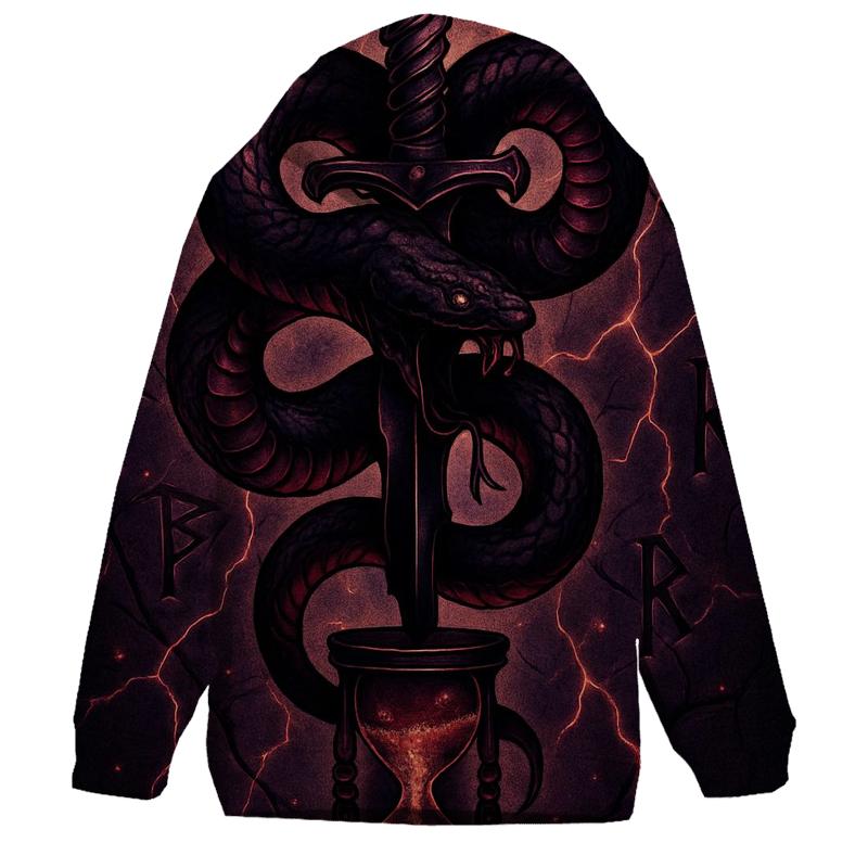 Serpent And Dagger Of The Abyss heavyweight hoodies