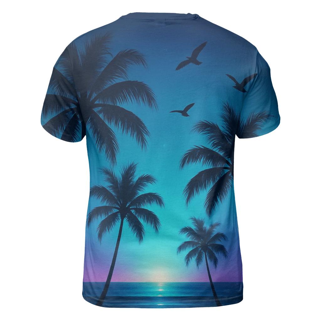 Neon Palm Reverie designer pattern shirts