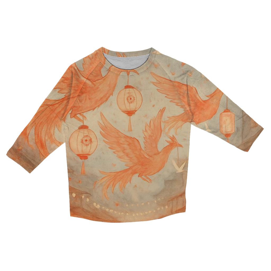 Origami Phoenix Market casual three quarter sleeve shirts