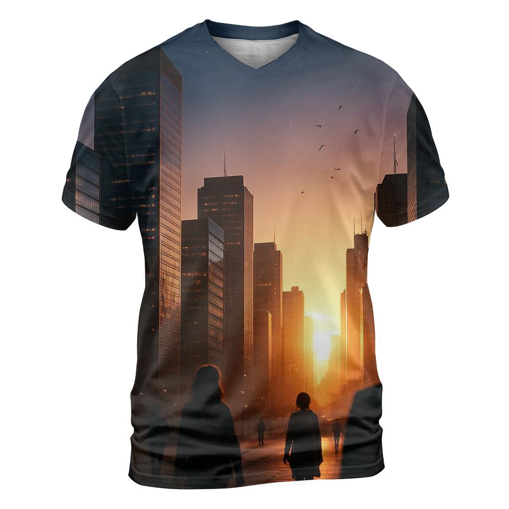 Amber City Last Light vibrant all-over design tees