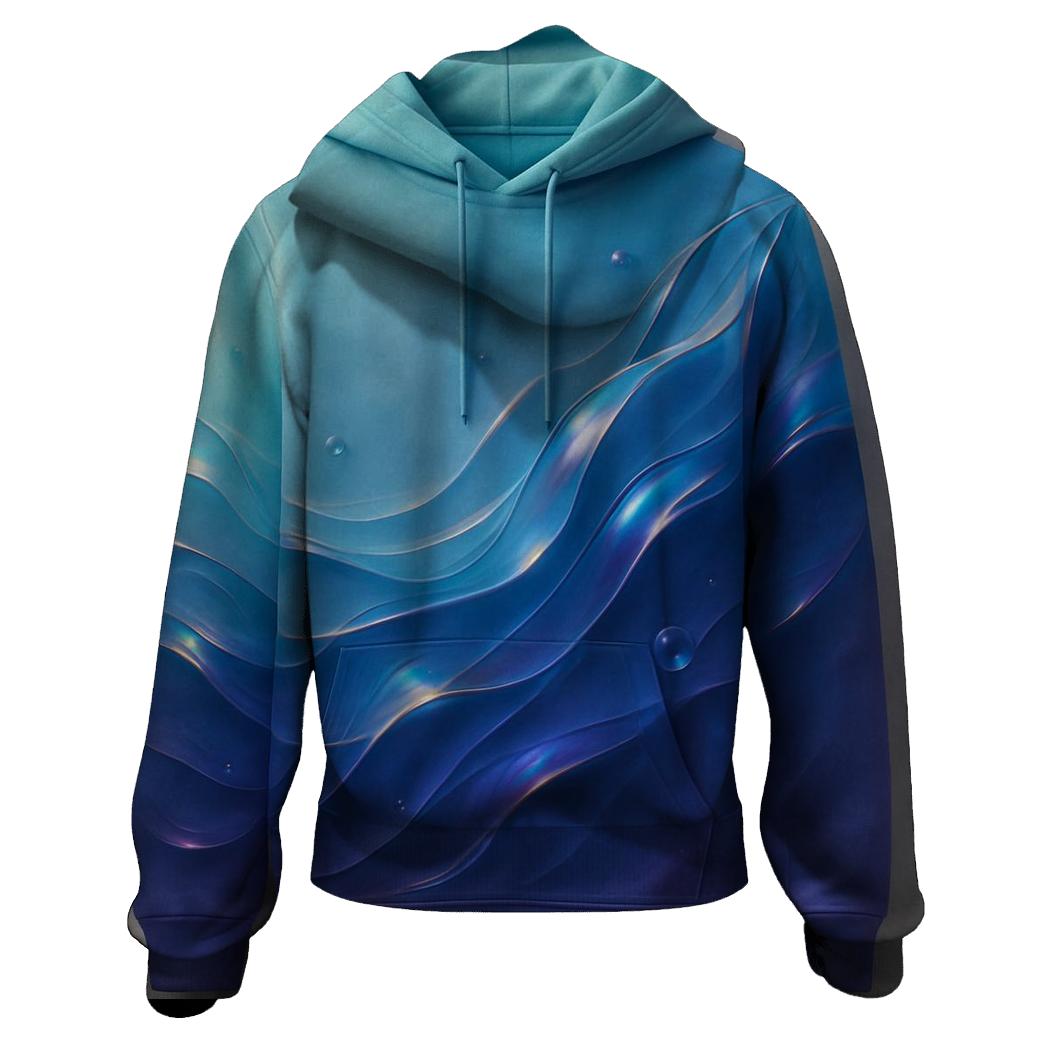 Aurora Glass Waves zip-up hoodies