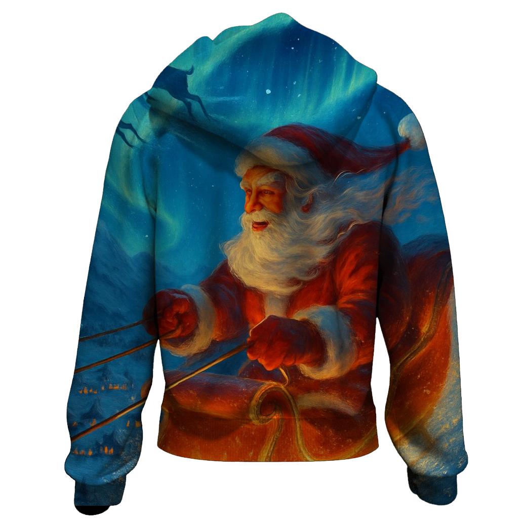 Aurora Sleigh Pilot Santa pullover hoodies