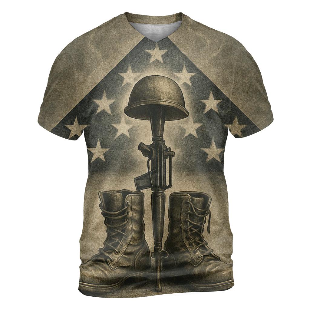 Fallen But Never Forgotten artistic all-over print tops