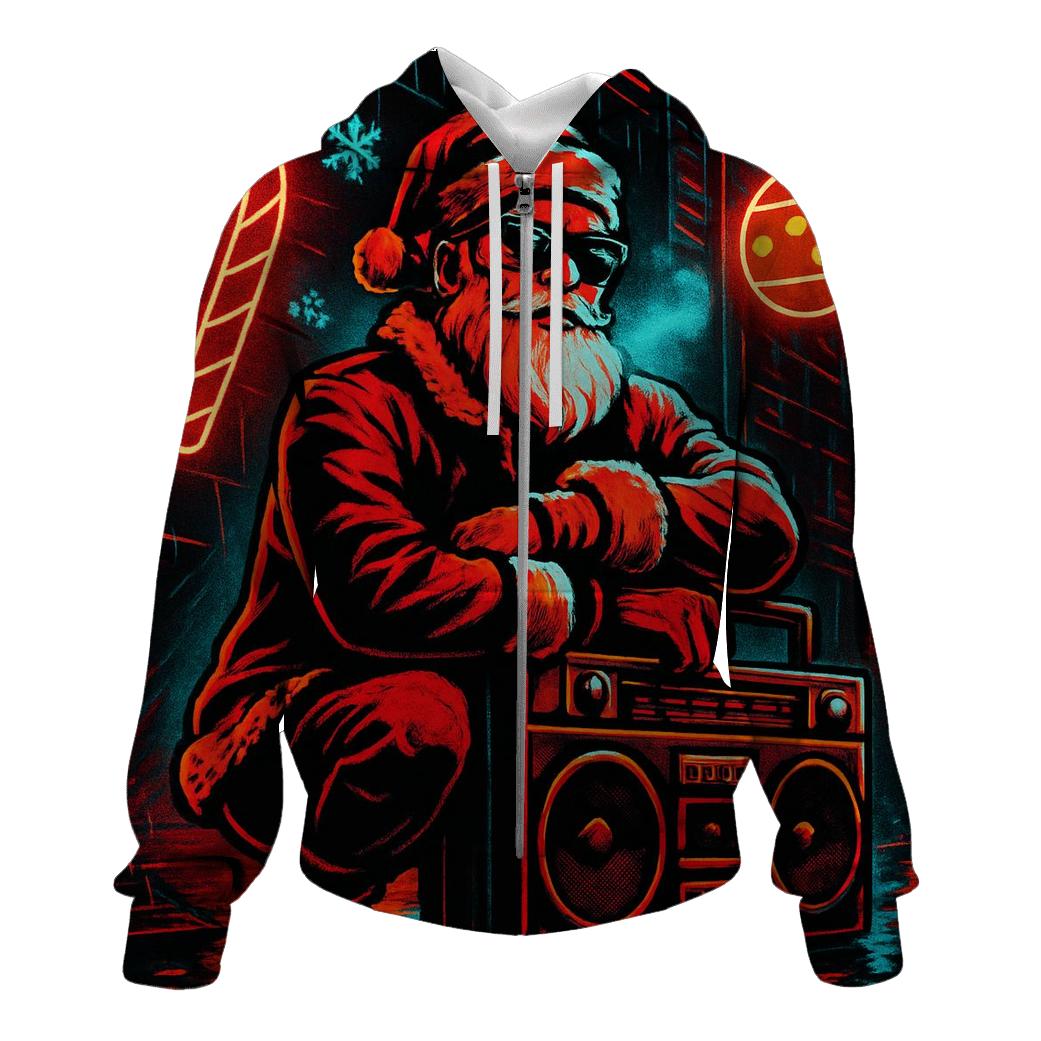Neon Streetwear Santa designer hoodies