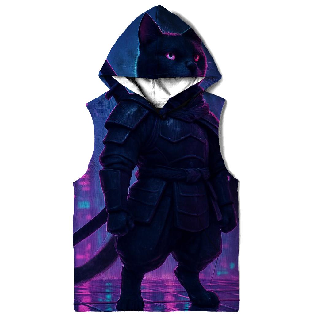 Neon Samurai Cat hoodie styles