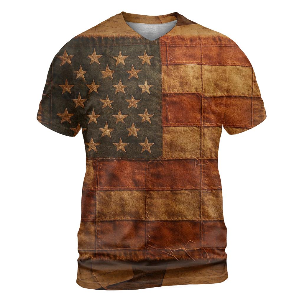 Vintage Freedom Patchwork unique graphic print tees