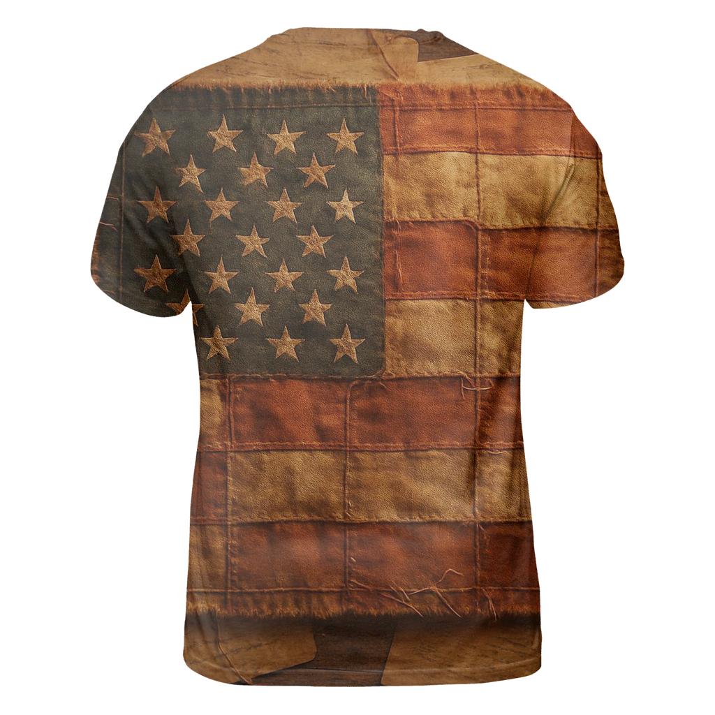 Vintage Freedom Patchwork unique graphic print tees