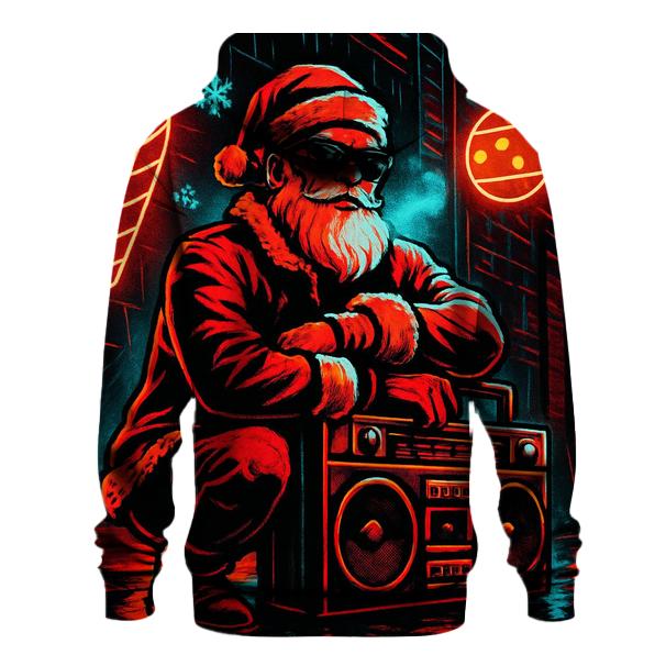 Neon Streetwear Santa zip-up hoodies