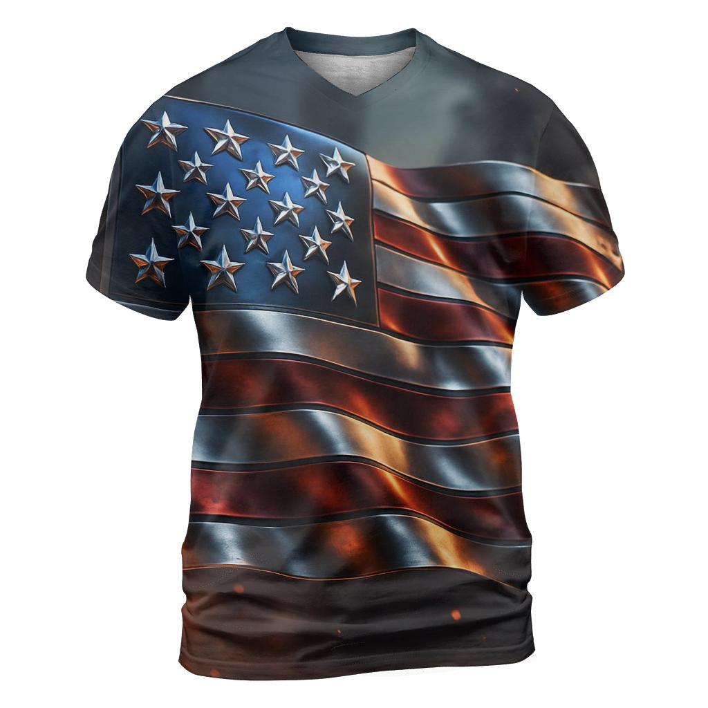 Metallic Forge Banner designer pattern shirts