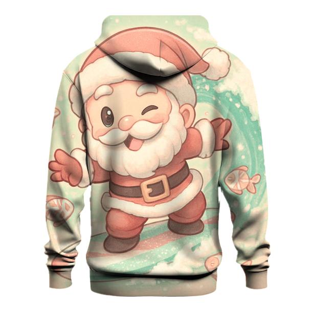 Surfing Santa On Sugar Wave premium hoodies