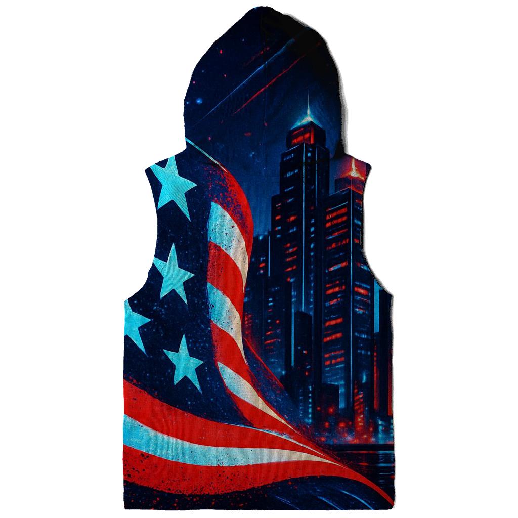 Neon Stripes Skyline graphic hoodies