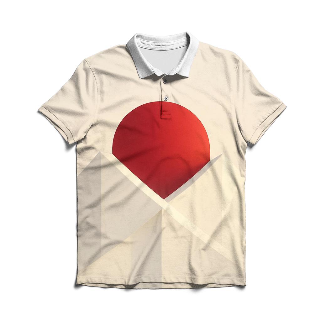 Rising Sun Minimalist branded logo polo shirts