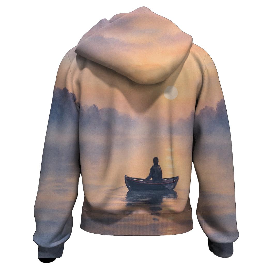 Pastel Lake Whisper graphic hoodies