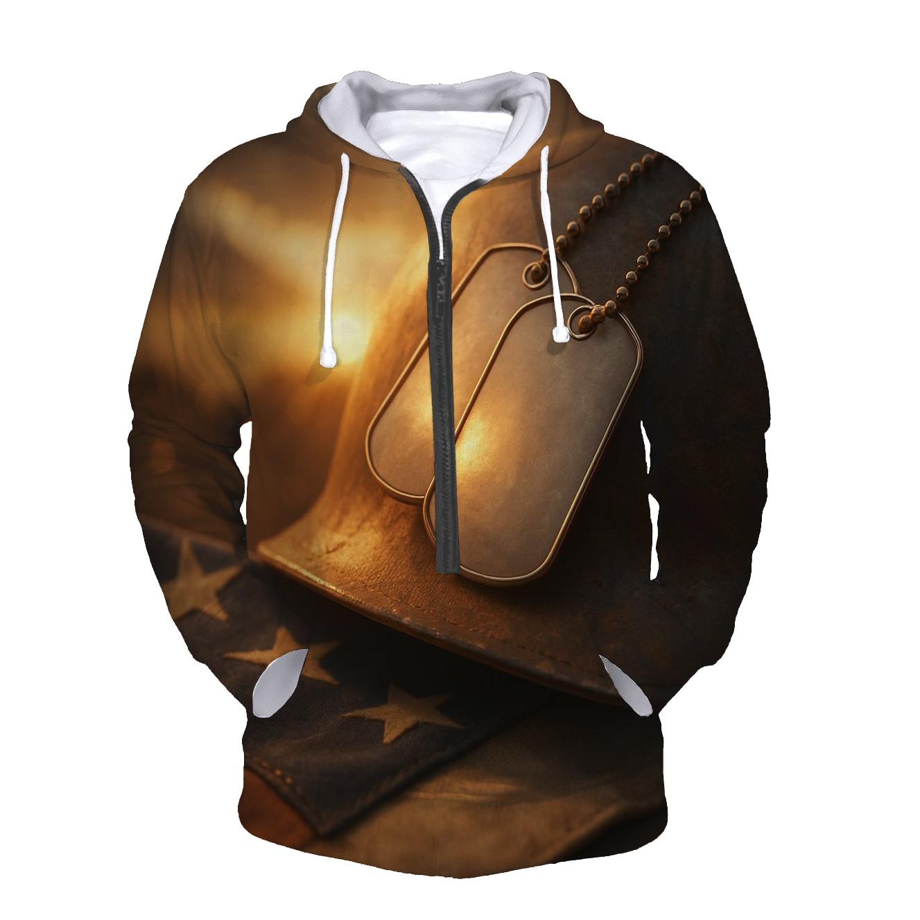 Dog Tags At Sunset designer hoodies