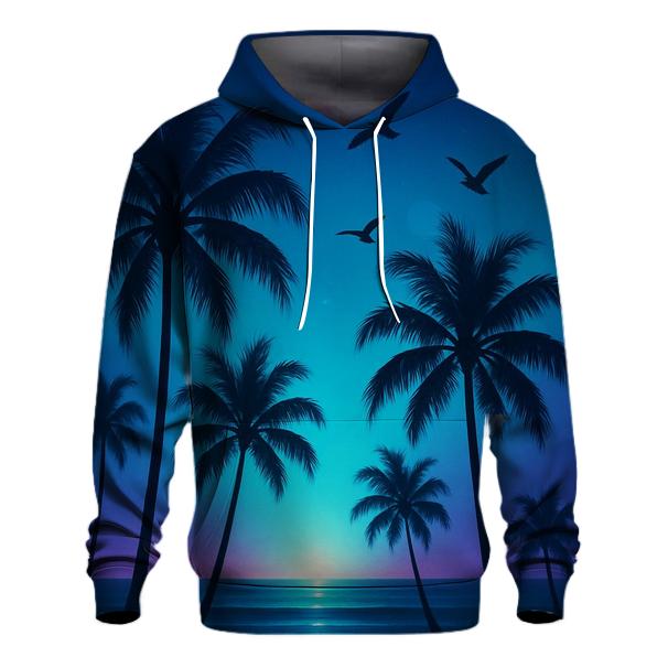 Neon Palm Reverie zip-up hoodies