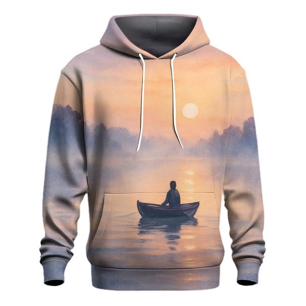 Pastel Lake Whisper printed hoodies