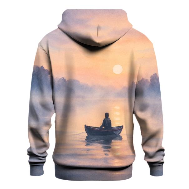 Pastel Lake Whisper printed hoodies