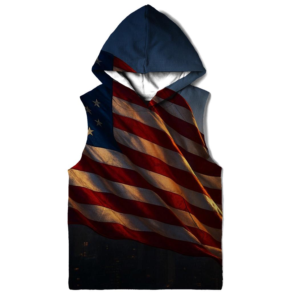 Waving Stars And Stripes Tapestry printed hoodies