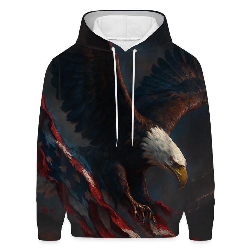 Eagle Overbroken Flag embroidered hoodies