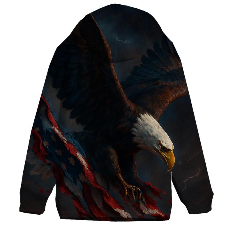 Eagle Overbroken Flag embroidered hoodies