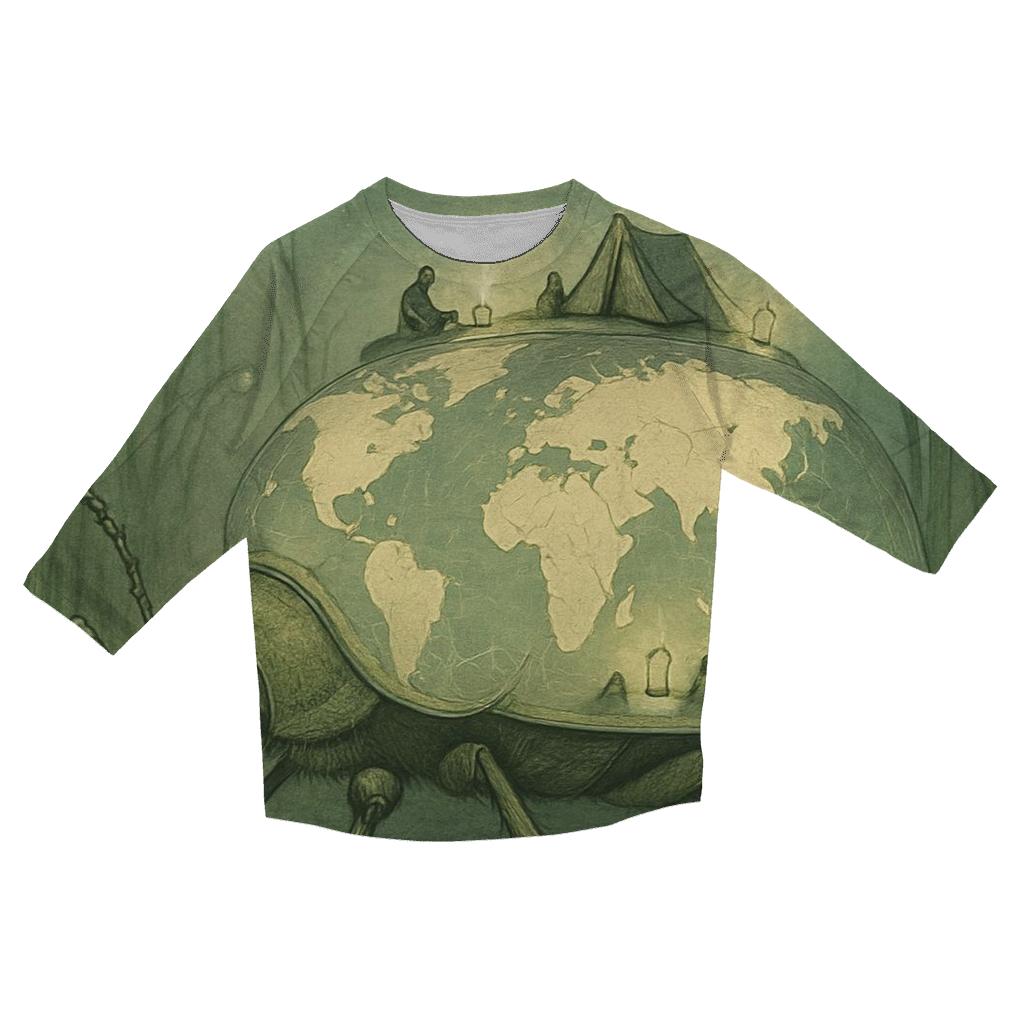 Glass Atlas Beetle trendy 3/4 sleeve tops