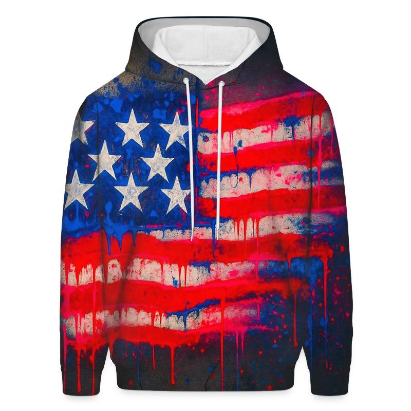 Graffiti Flag Pulse premium hoodies