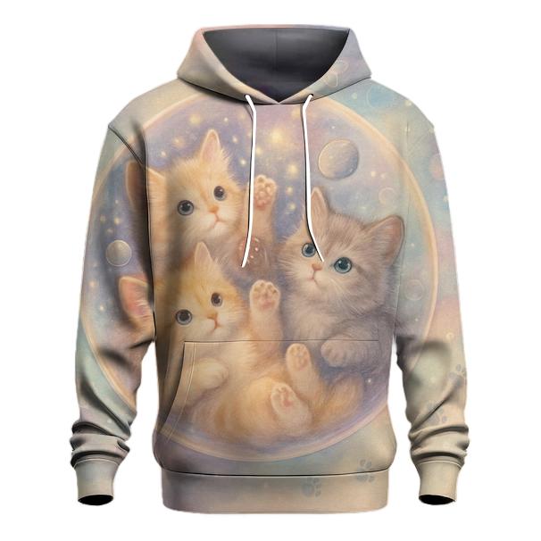 Cosmic Dreaming Kittens lightweight hoodies
