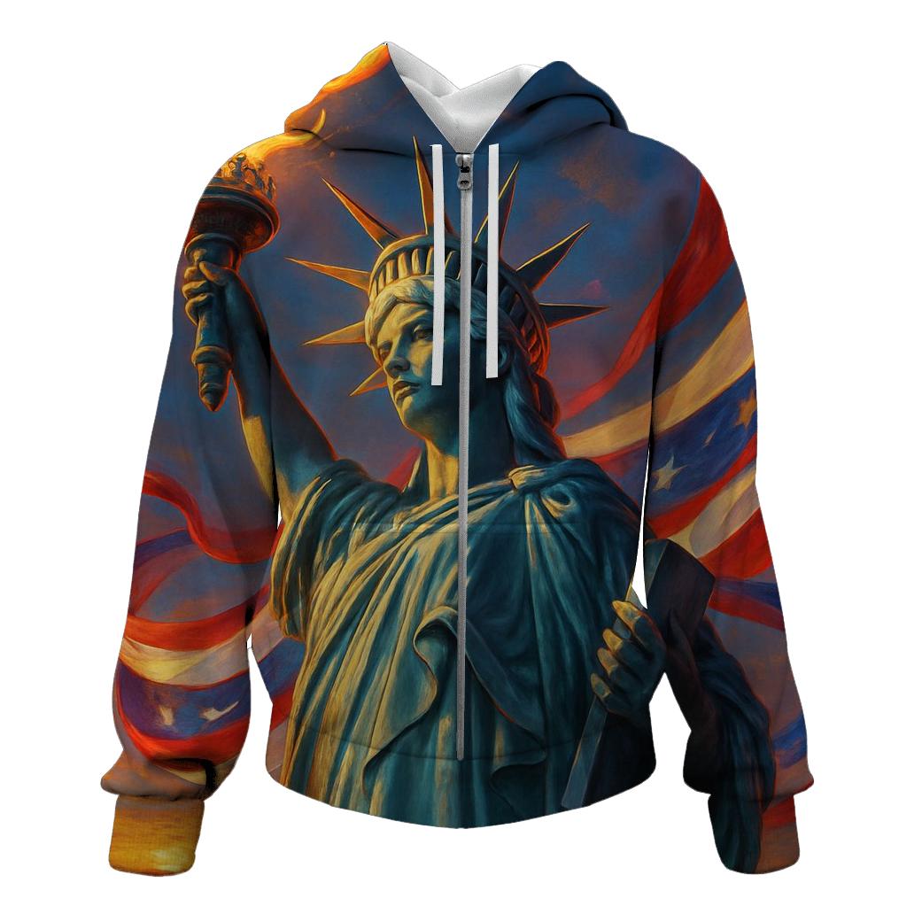 Liberty Radiant Flag embroidered hoodies