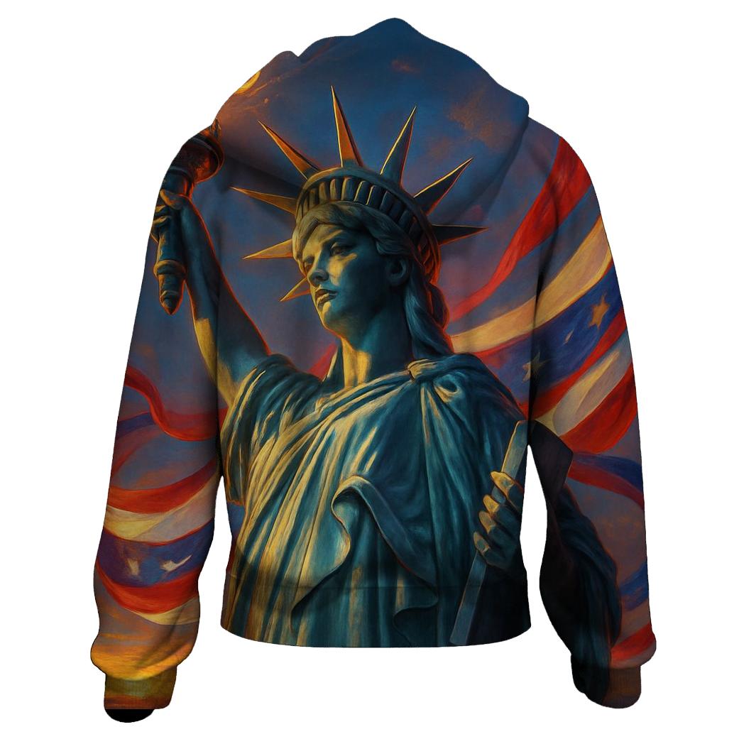 Liberty Radiant Flag embroidered hoodies