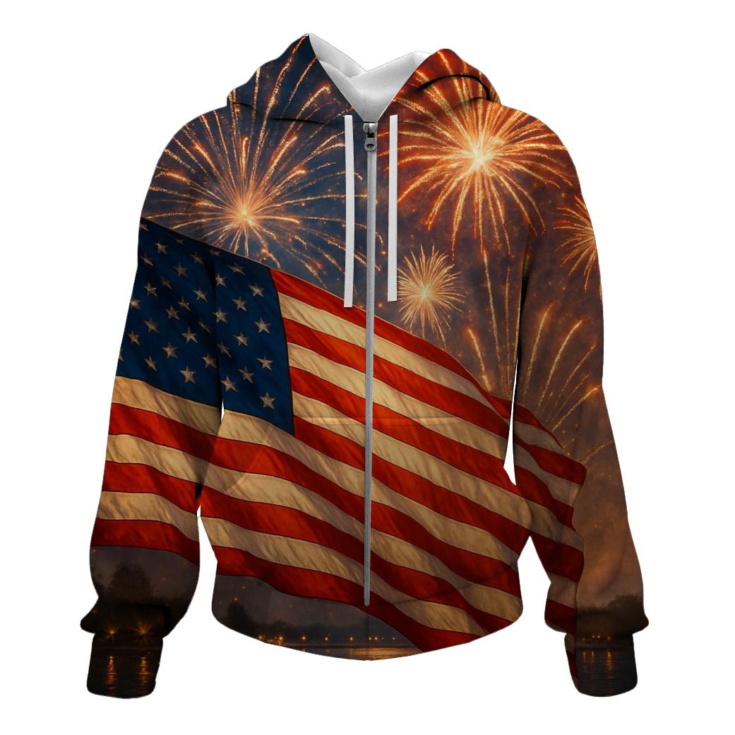 Firework Flag Embrace hoodie designs