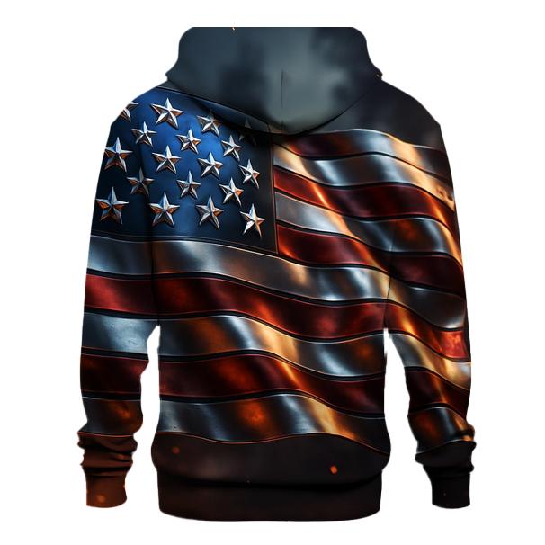 Metallic Forge Banner pullover hoodies