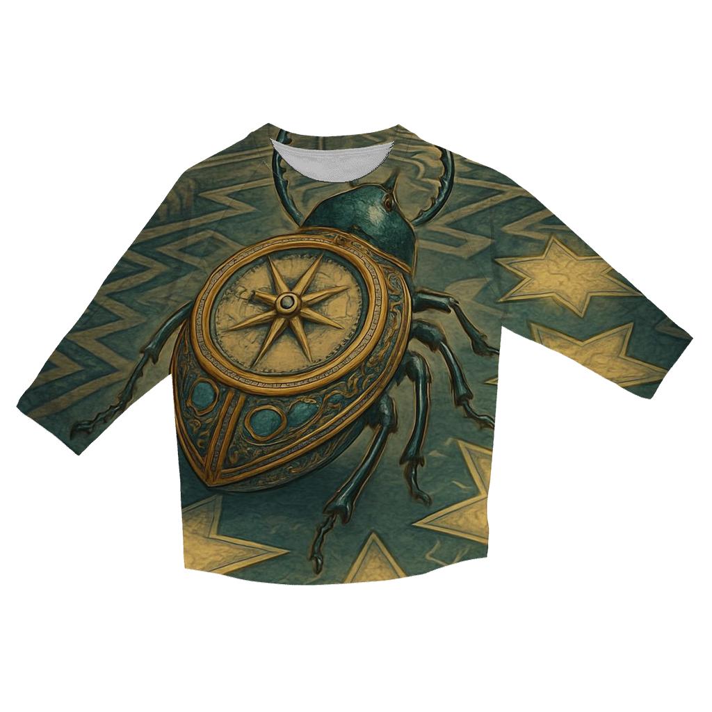 Gilded Compass Beetle designer 3/4 sleeve blouses