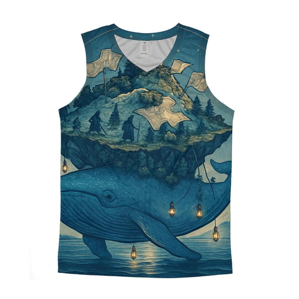 Mapmakers Whale Atlas trendy fitted tank tops