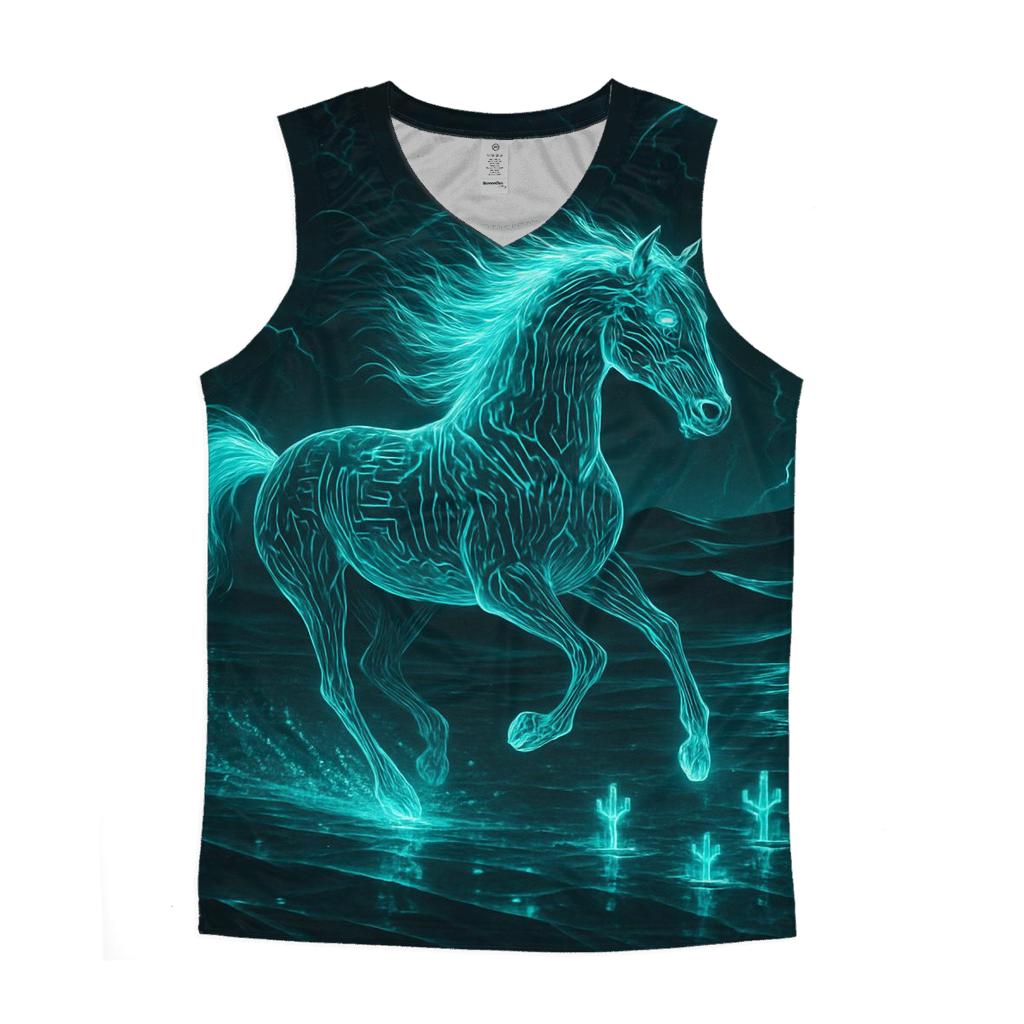 Mirage Circuit Horse cotton sleeveless tops