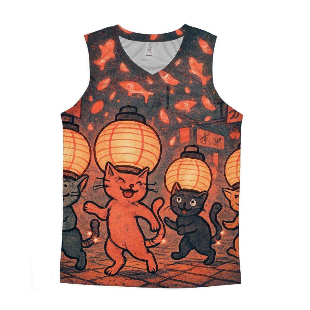 Paper Lantern Cat Brigade personalized athletic tanks