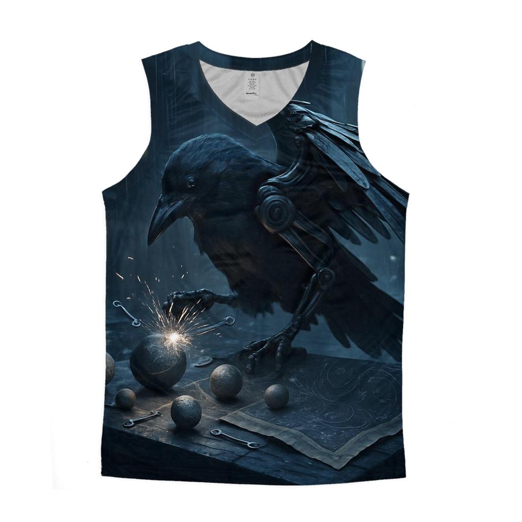Starlit Mechanic Raven designer workout tanks