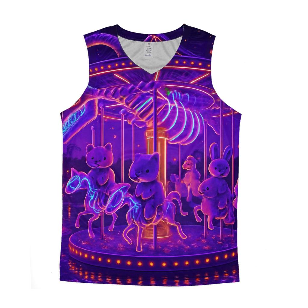Neon Carousel Leviathan graphic print tank tops