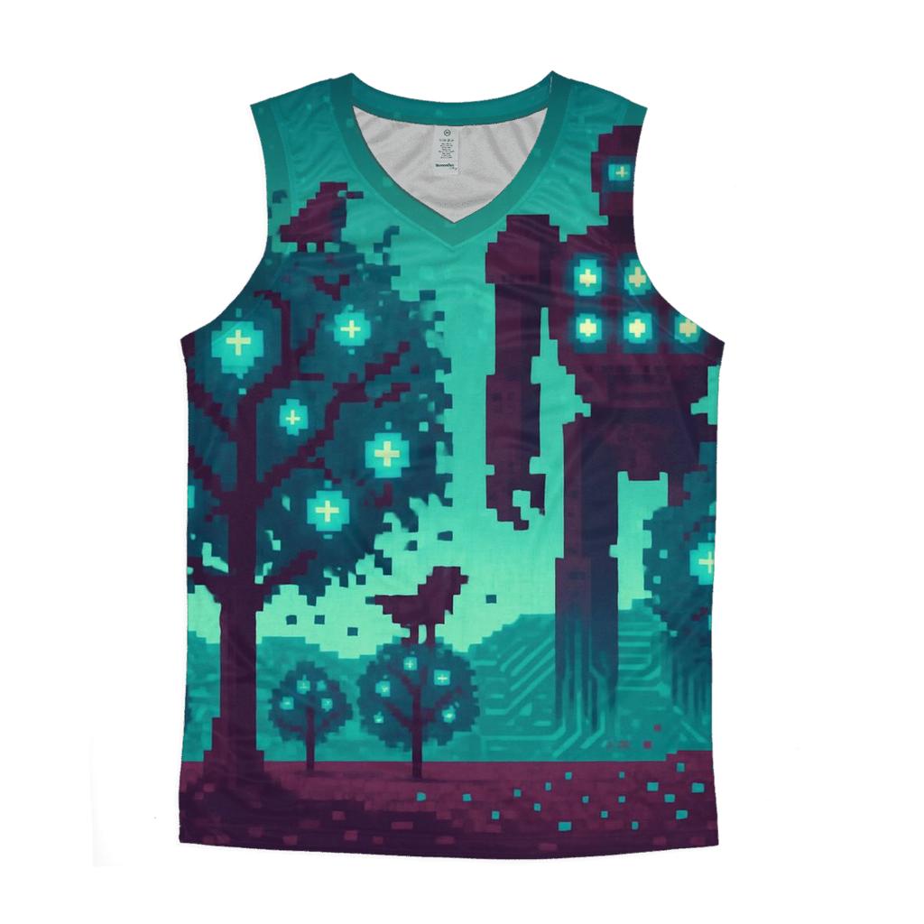 Pixel Orchard Sentinel cotton sleeveless tops