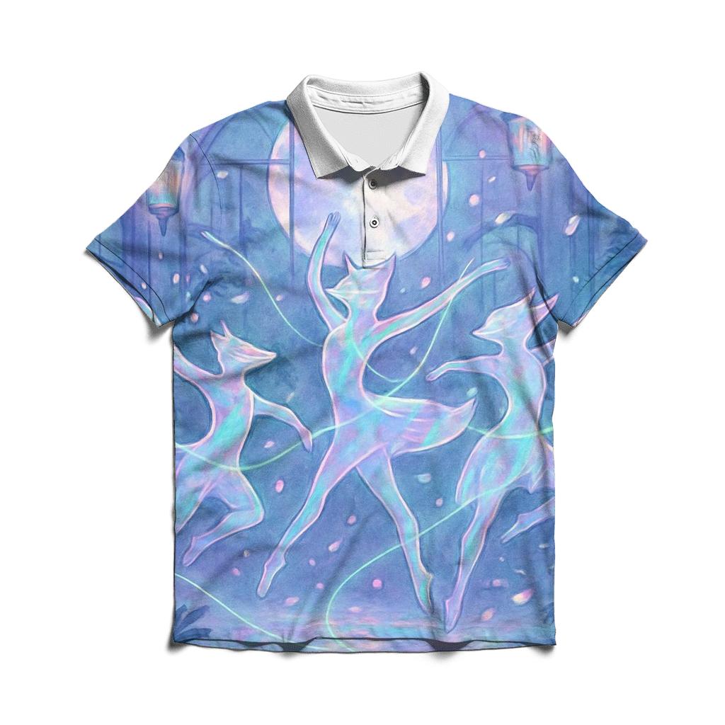 Holographic Ballet Foxes casual sports polo shirts