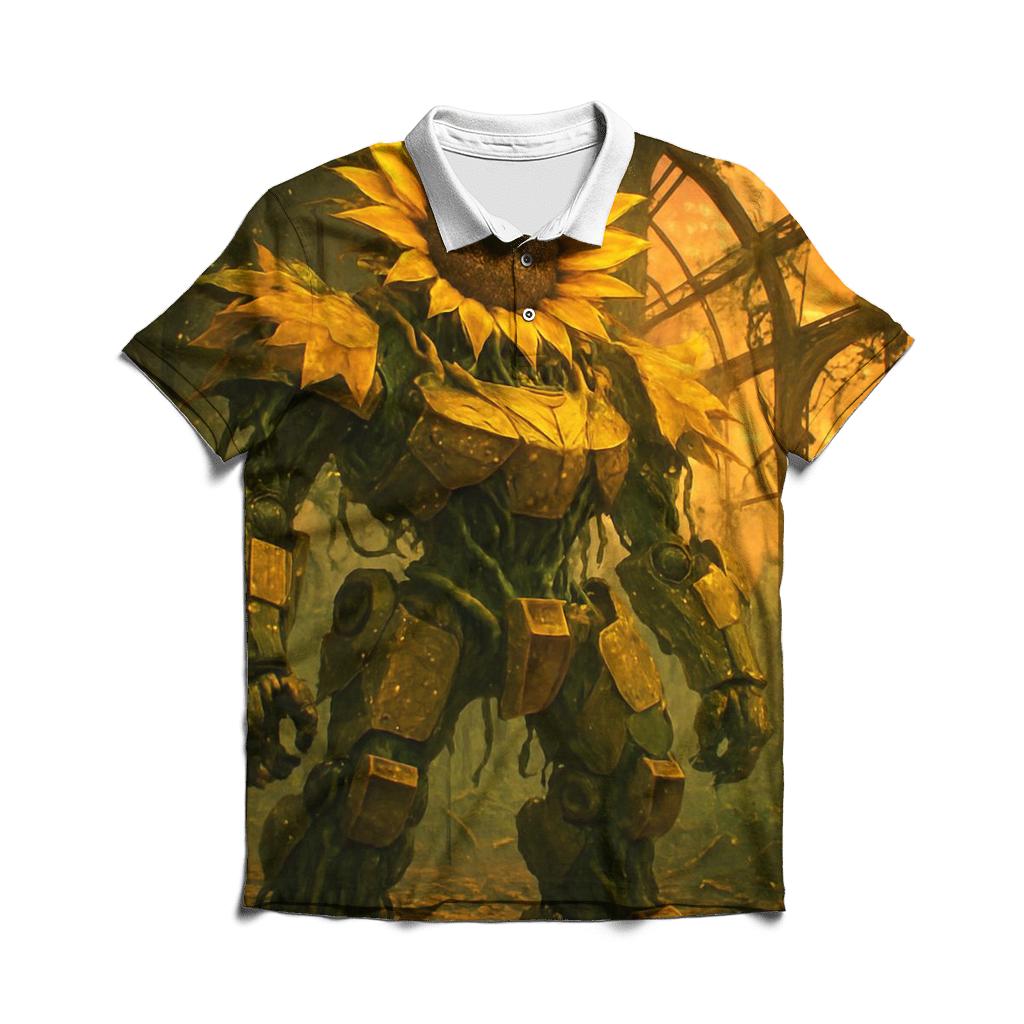 Sunflower Mecha Guardian branded logo polo shirts