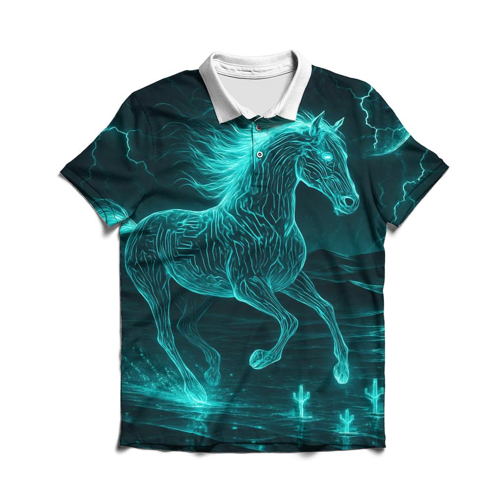 Mirage Circuit Horse stylish collar polo tees