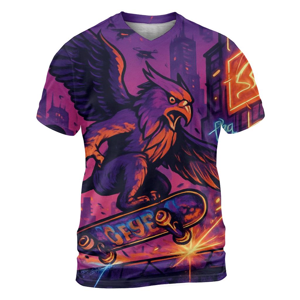 Neon Skateboard Griffin designer pattern shirts