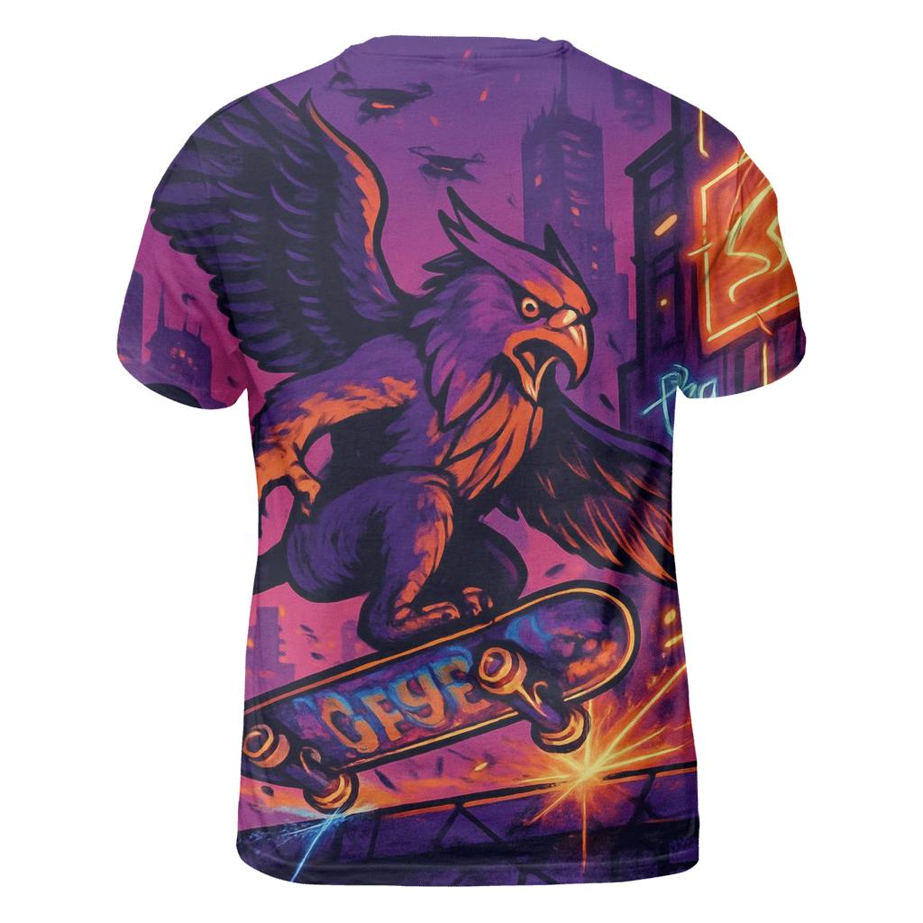 Neon Skateboard Griffin designer pattern shirts
