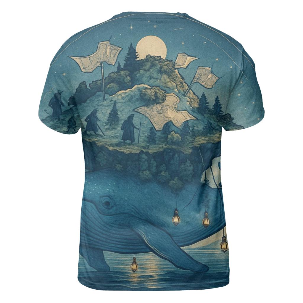Mapmakers Whale Atlas creative print fashion shirts
