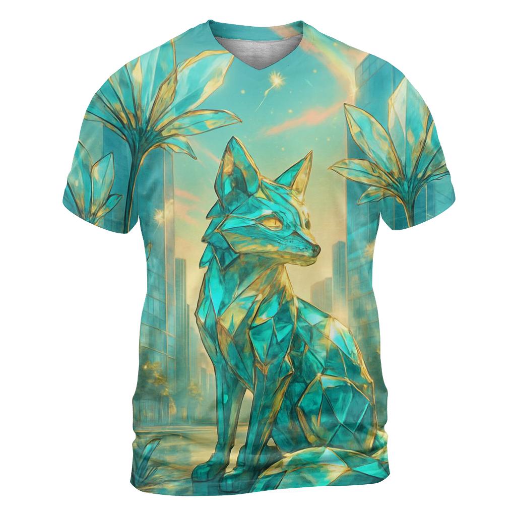 Crystalline City Foxglove unique graphic print tees