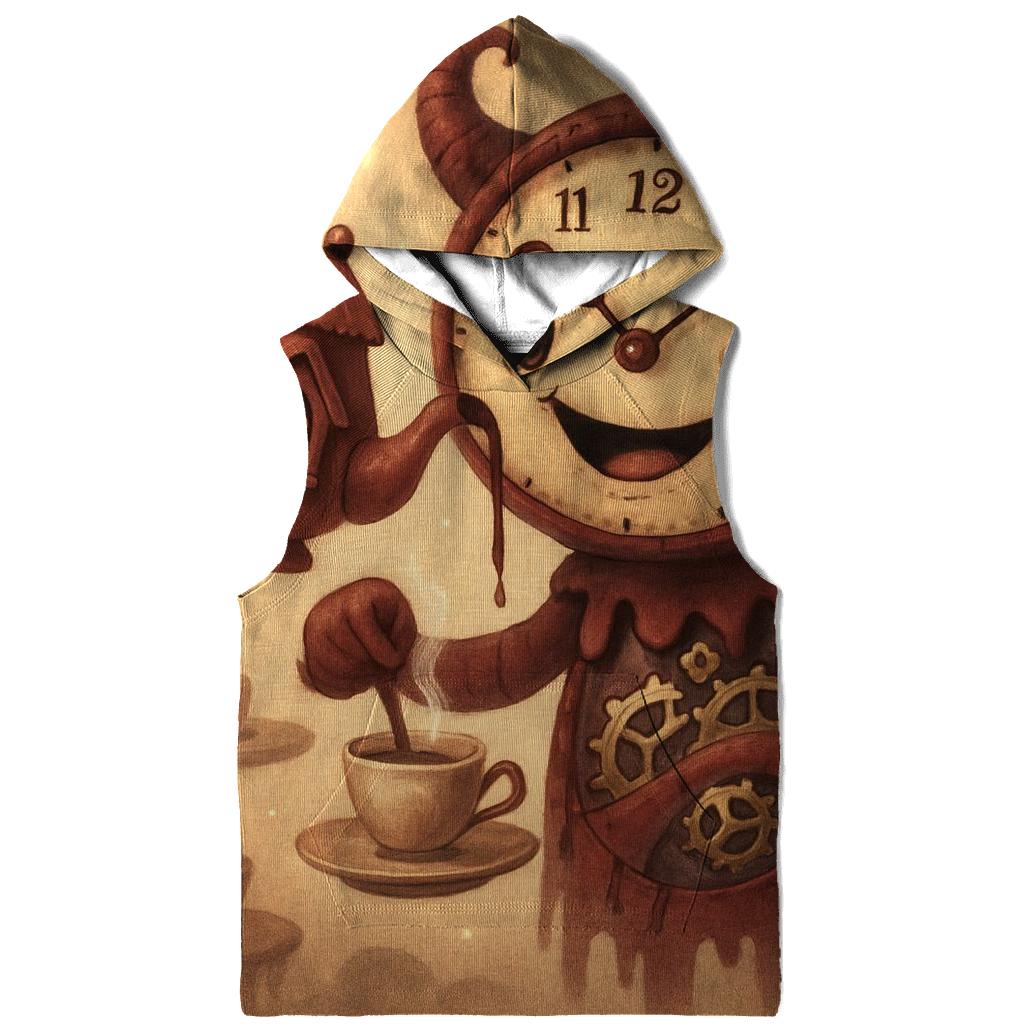 Tea Time Clock Monster printed hoodies