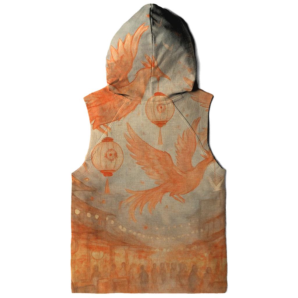 Origami Phoenix Market embroidered hoodies
