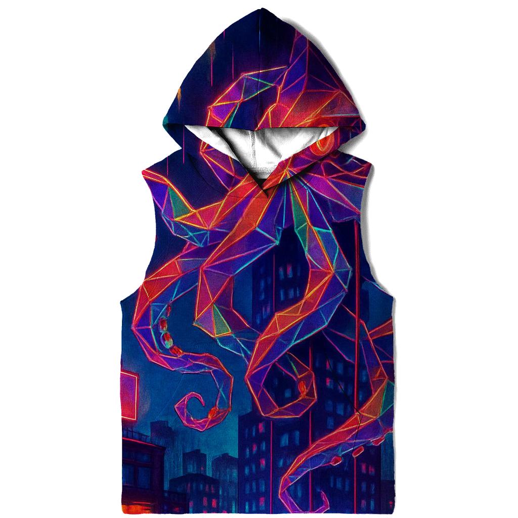 Neon Origami Kraken custom hoodies