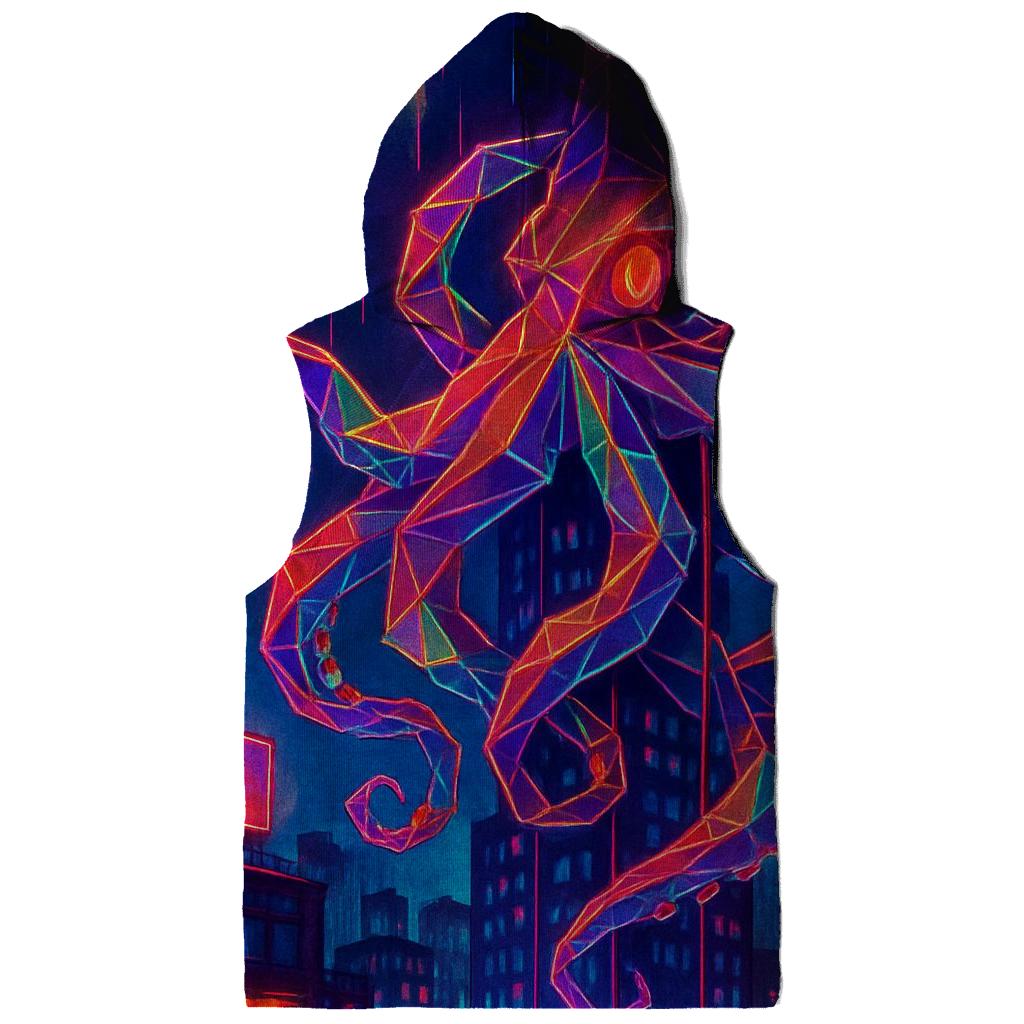 Neon Origami Kraken custom hoodies
