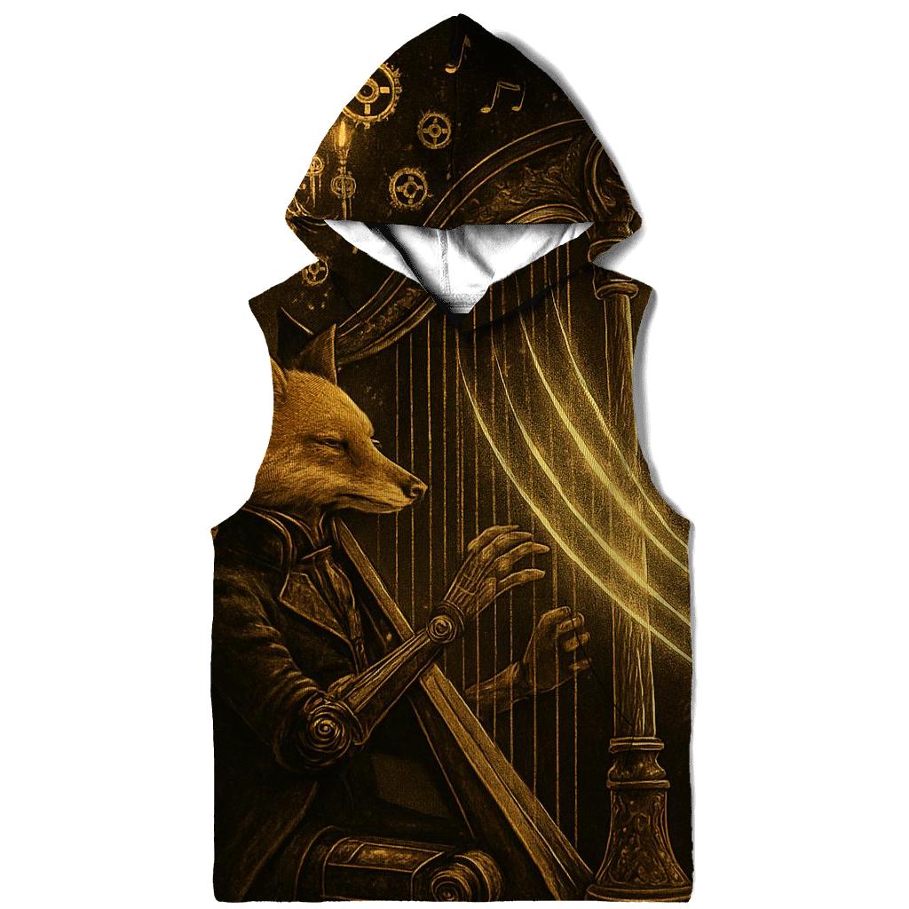 Clockwork Foxglove Harpist zip-up hoodies